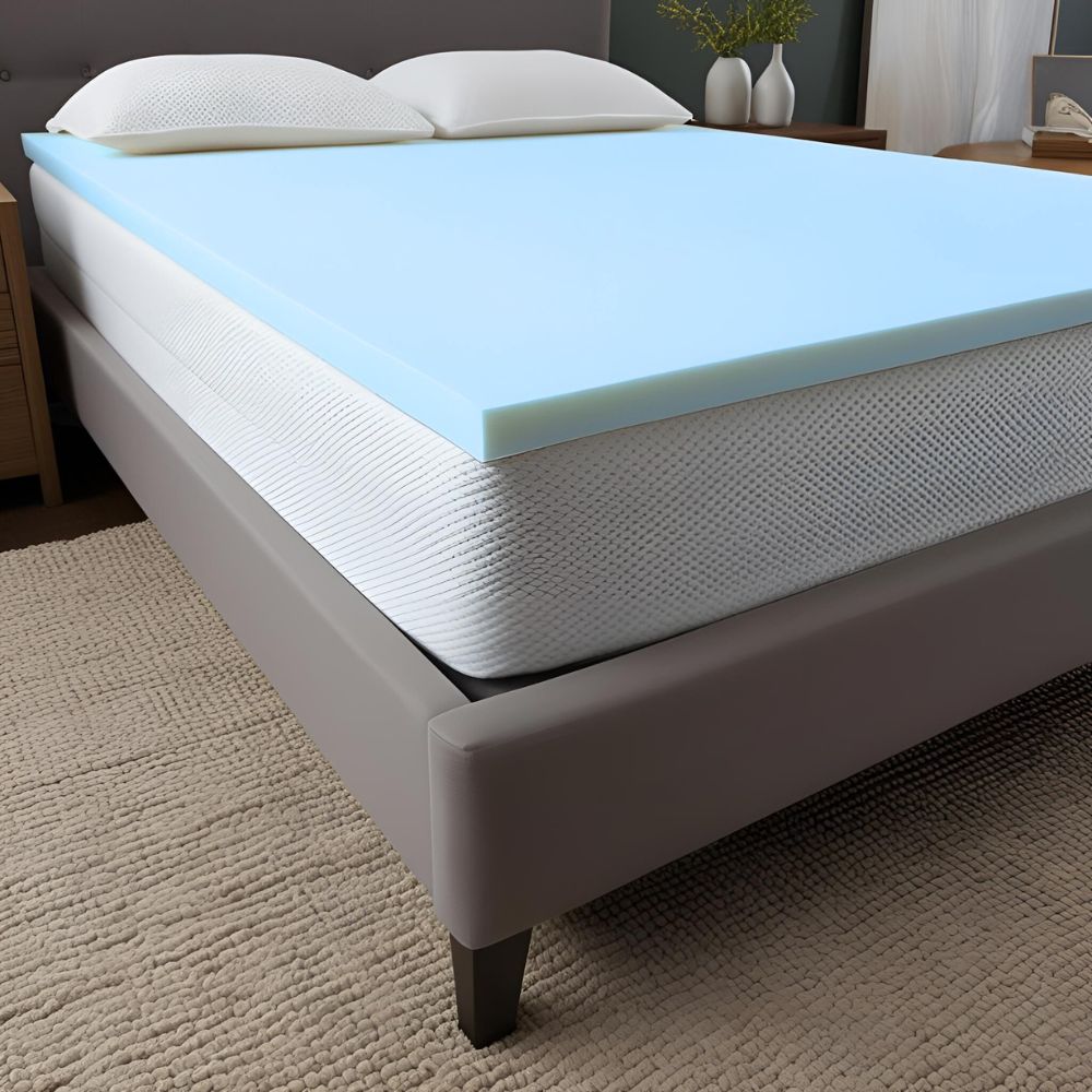 Foam Mattress Topper on Bed
