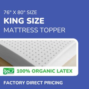 King Size Mattress Topper King Organic Latex Mattress Topper