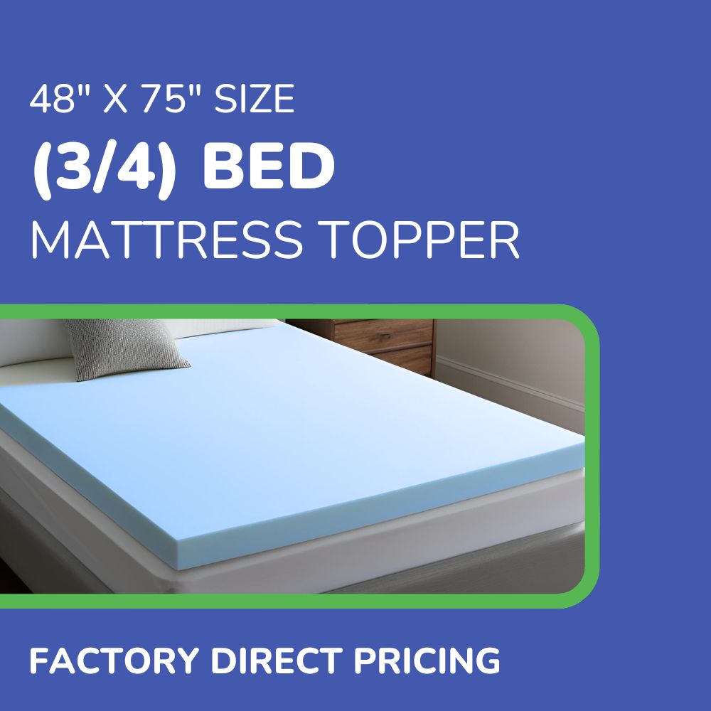 Three Quarter (3/4) Bed Mattress Topper